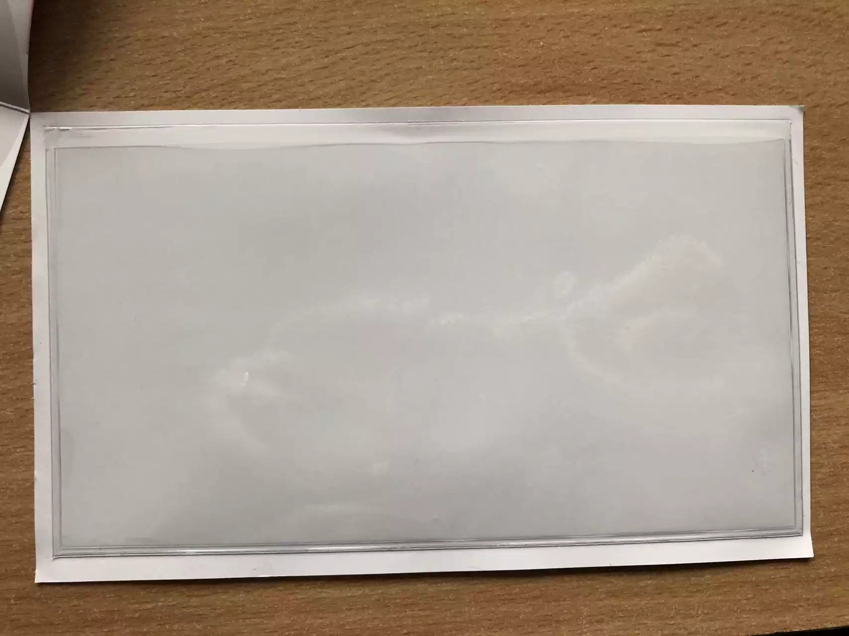 1x adhesive sleeve PVC 15cm x 8cm for Euro Souvenir note