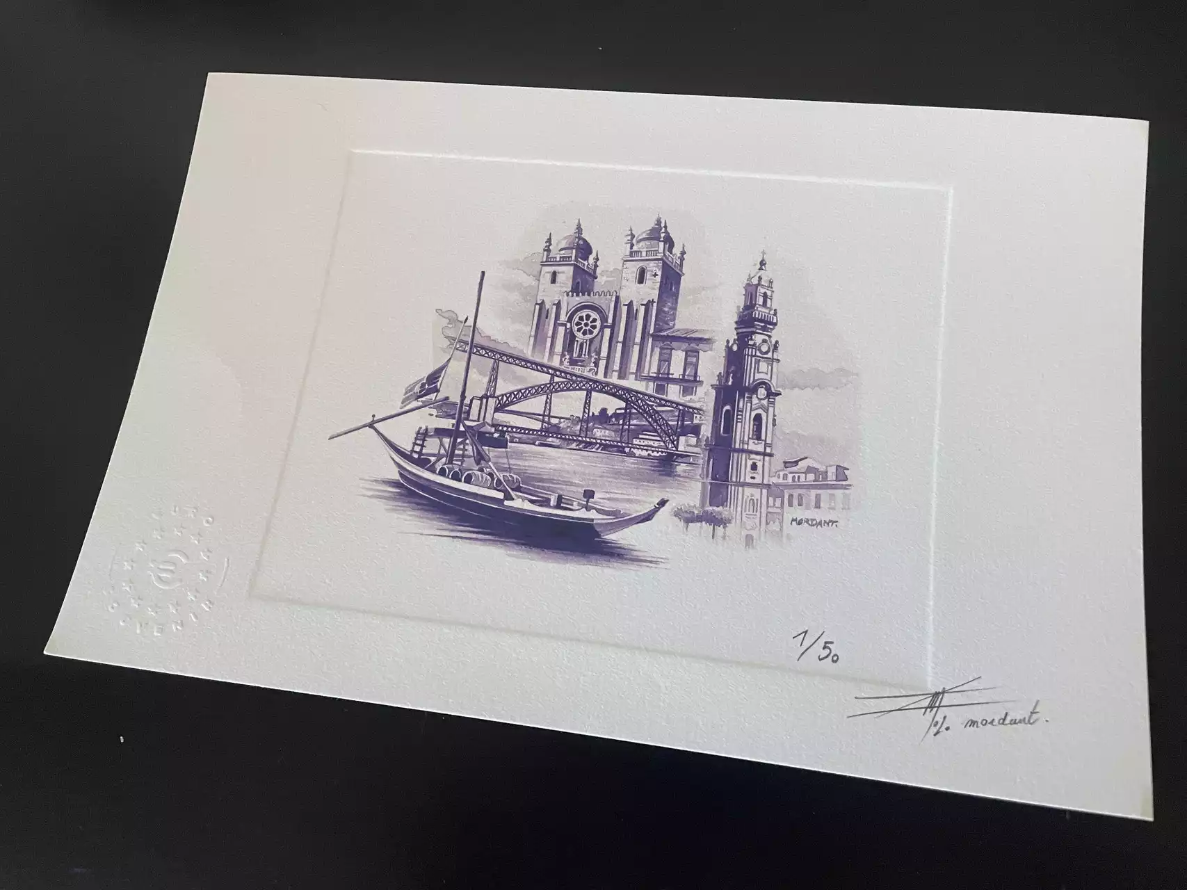 Probedruck "Porto" nummeriert und signiert