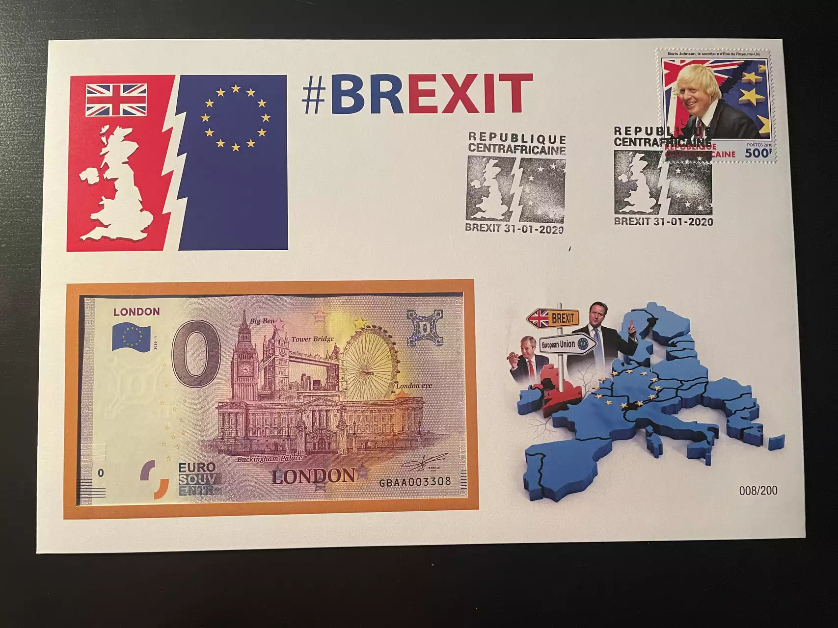 Official Euro Souvenir Covers - 5 Briefe mit Album