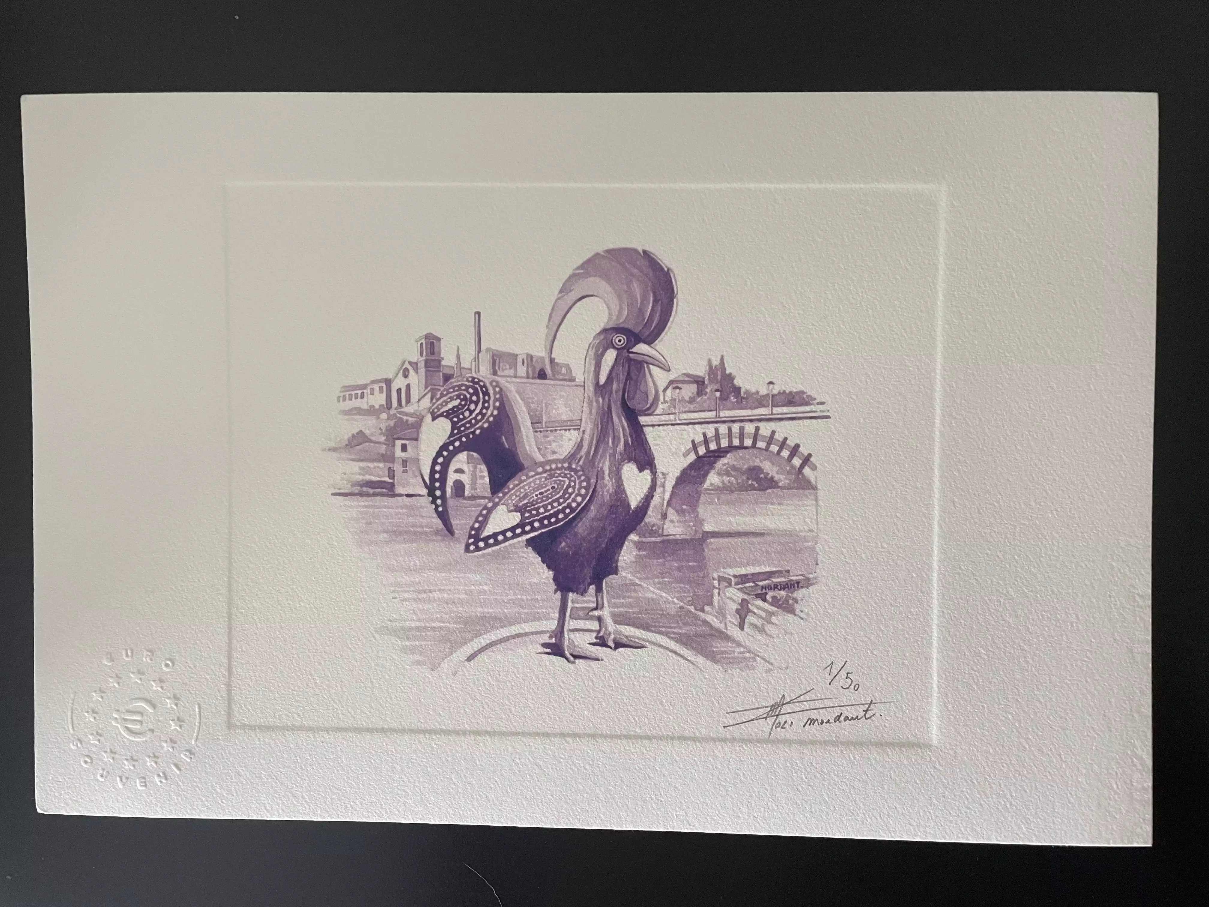Probedruck "Galo de Barcelos" nummeriert und signiert