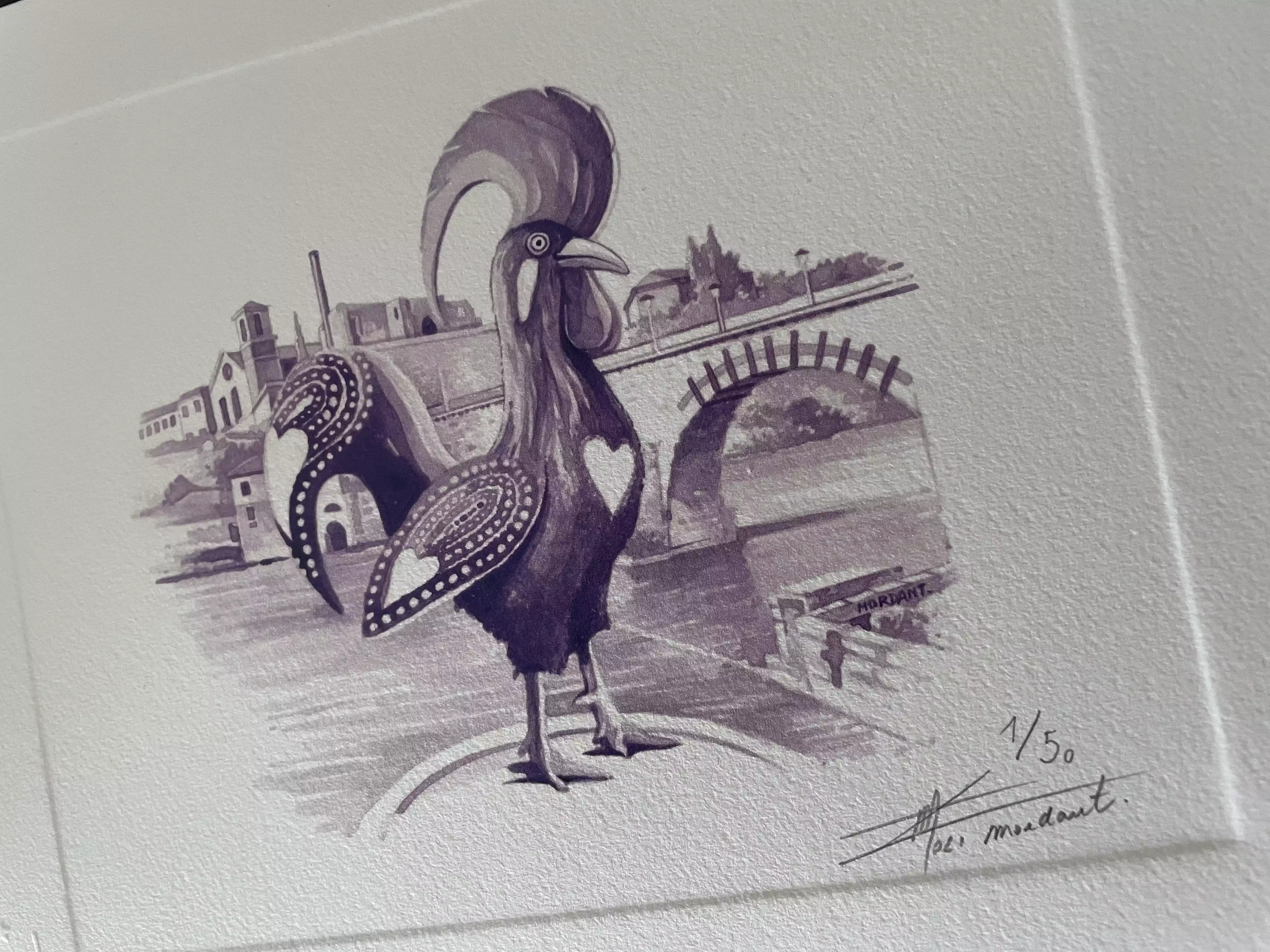 Probedruck "Galo de Barcelos" nummeriert und signiert