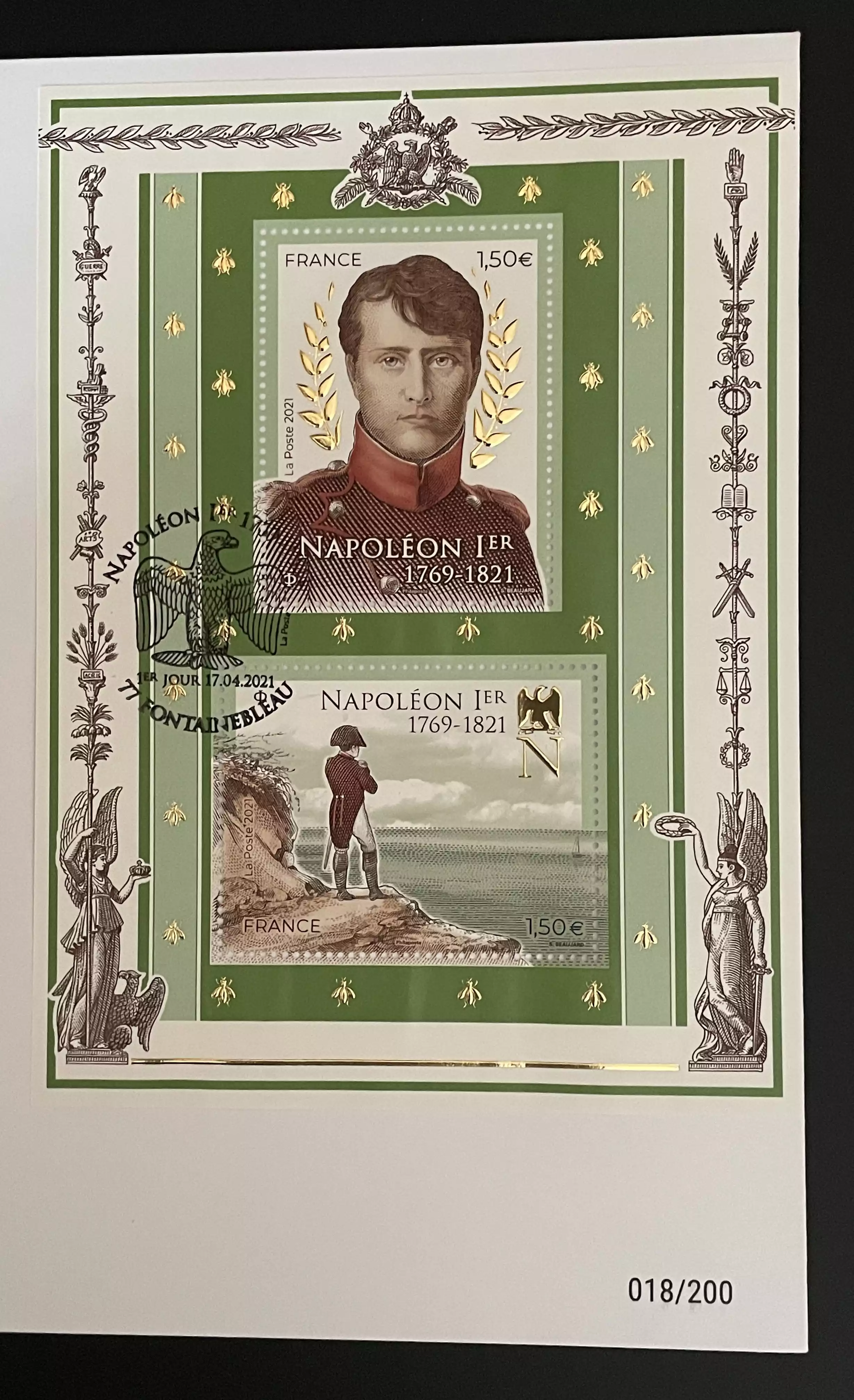 Official Euro Souvenir Cover - Napoléon Ier (Fontainebleau)