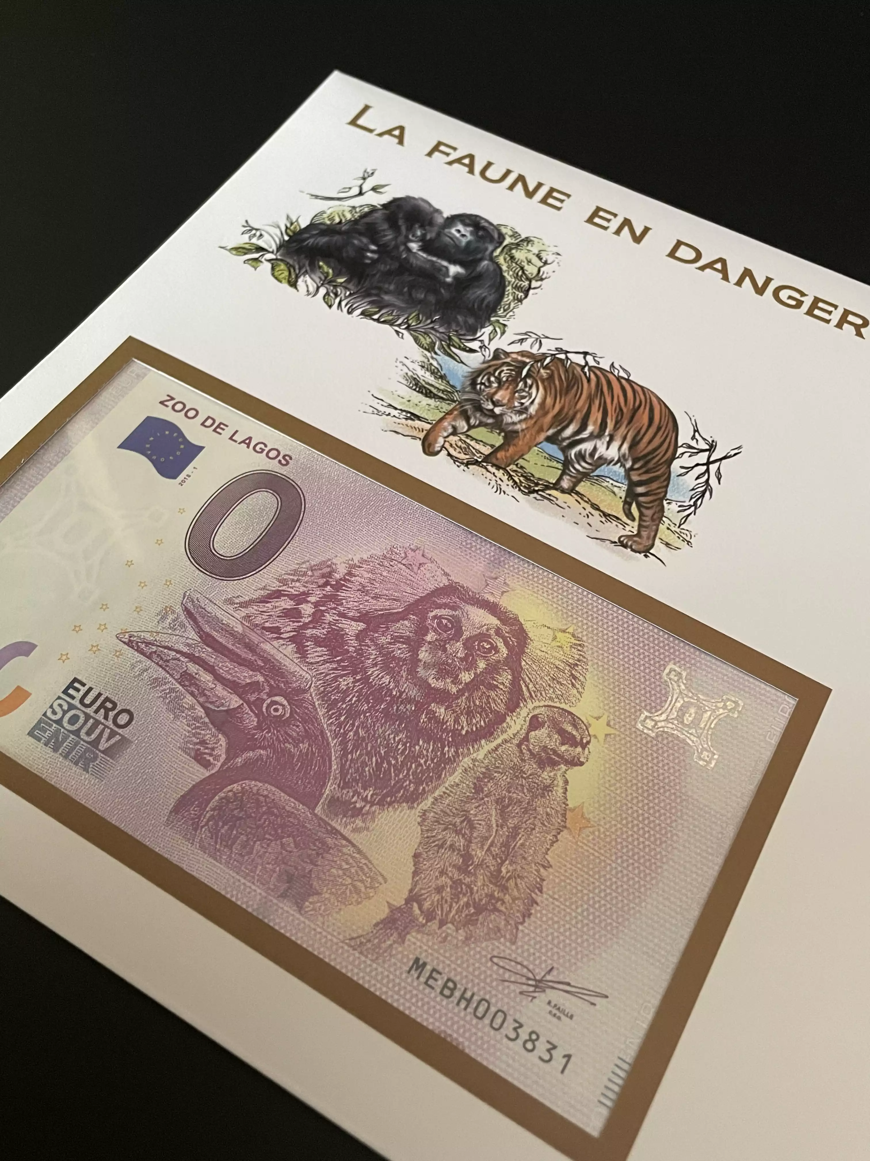Official Euro Souvenir Cover - Gefährdete Fauna (Paris)