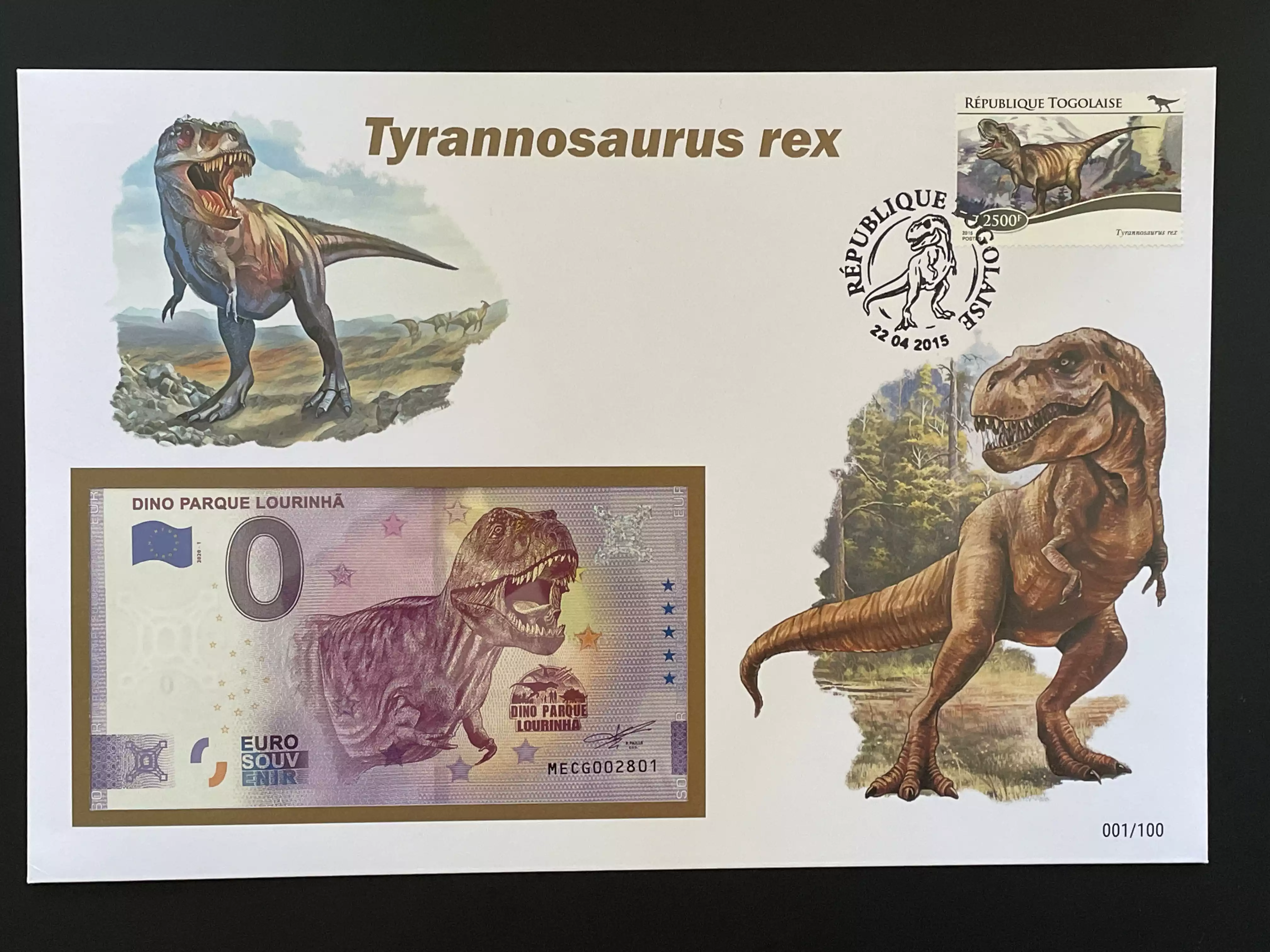 Official Euro Souvenir Cover - Tyrannosaurus rex