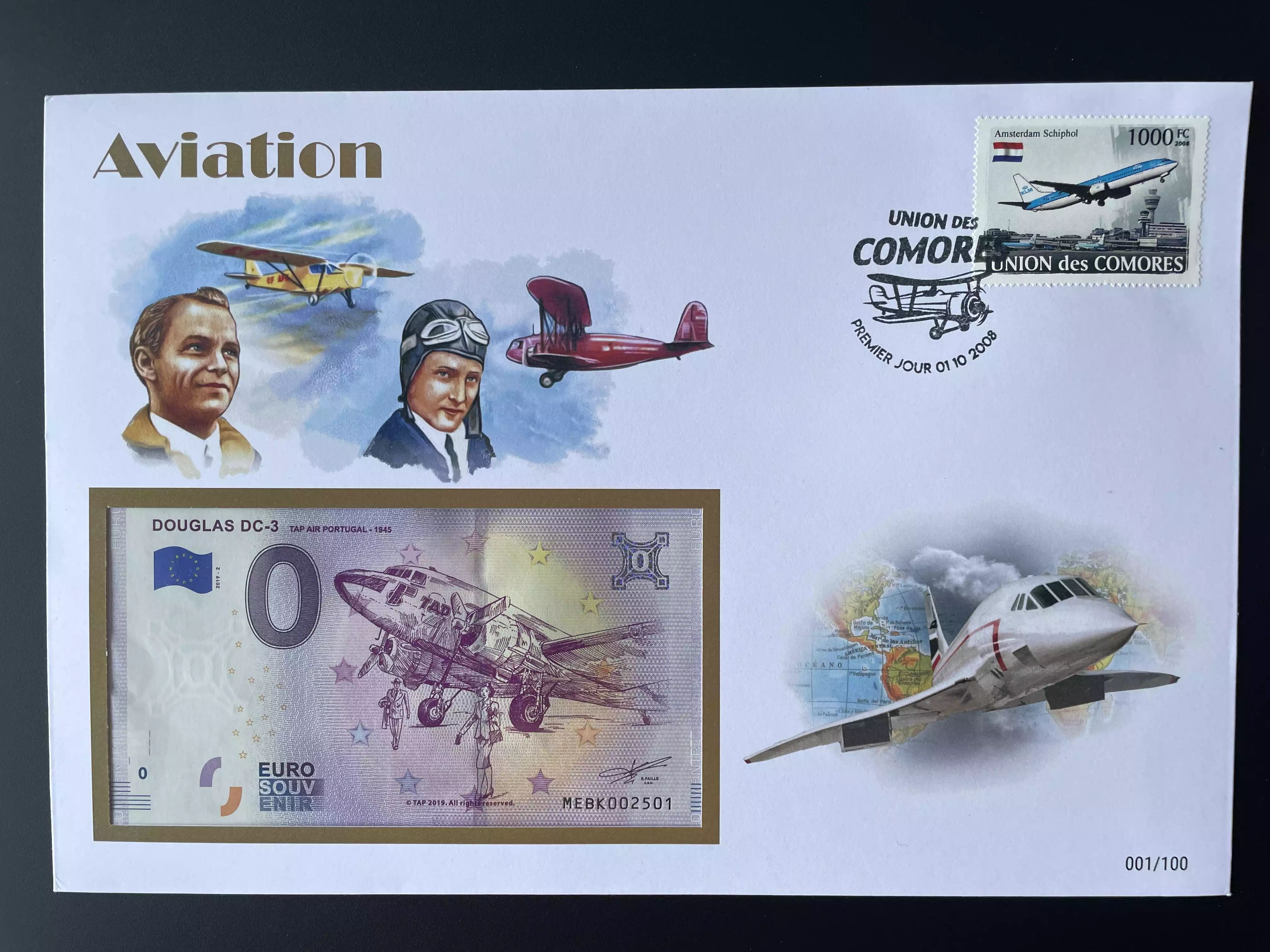 Official Euro Souvenir Cover - Aviation