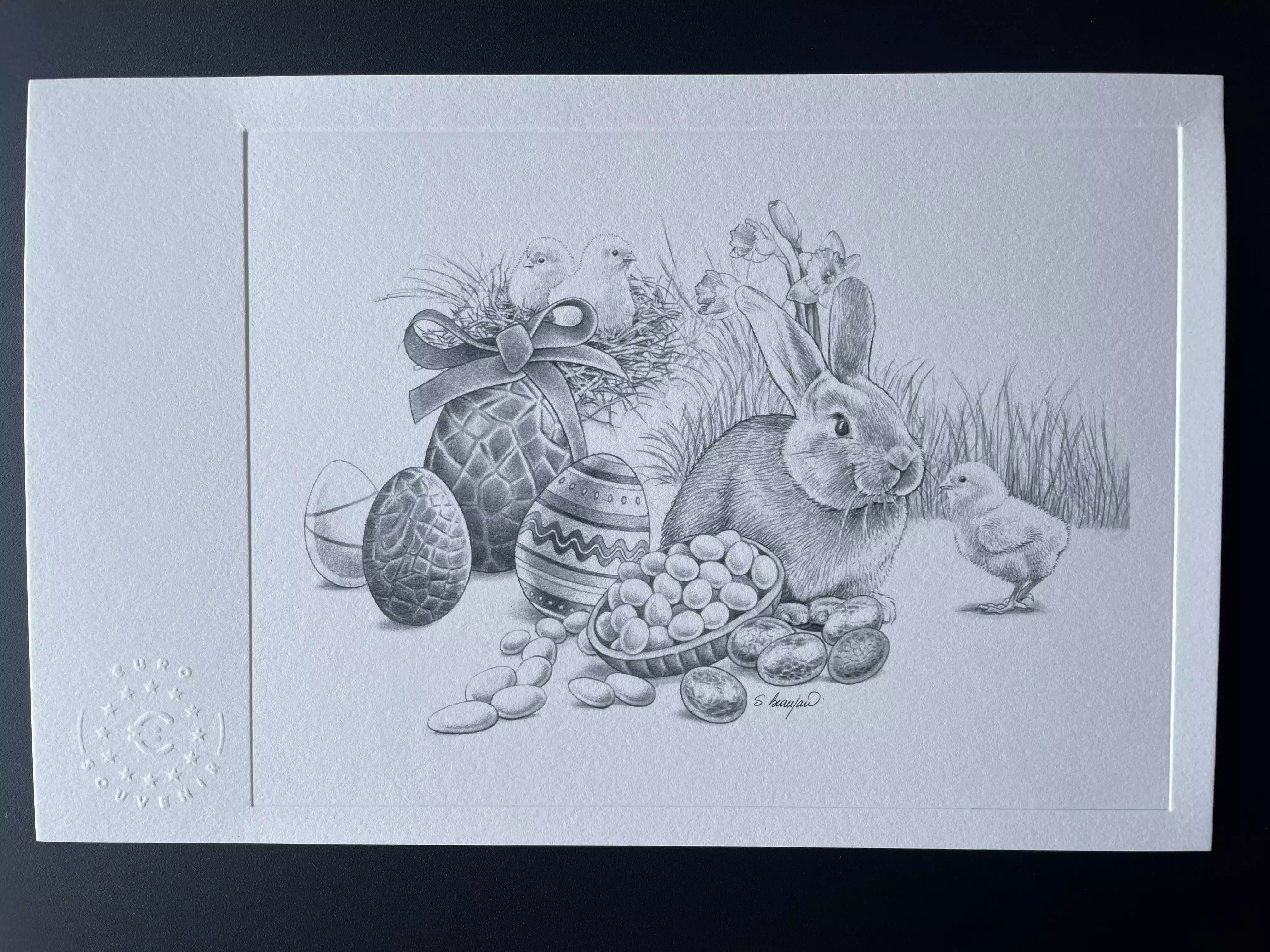 Prova de artista "Páscoa / coelho"